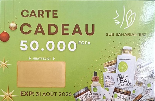 [CC50]CARTE  CADEAU 50 000 F