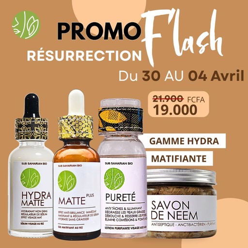 GAMME HYDRA-MATIFIANTE( Trio contrôle Peau Mixte à Grasse)